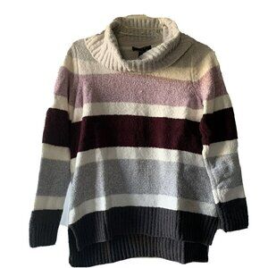 Style Co Sweater Women's Striped Cowl Neck Sweater Size Small